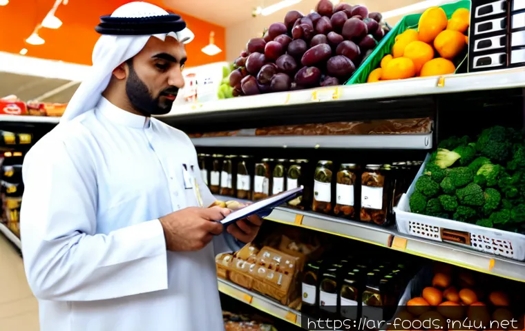 식품안전관리자 해외 사례 연구 - Photorealistic food safety manager in modest professional attire inspecting fresh produce at a moder...